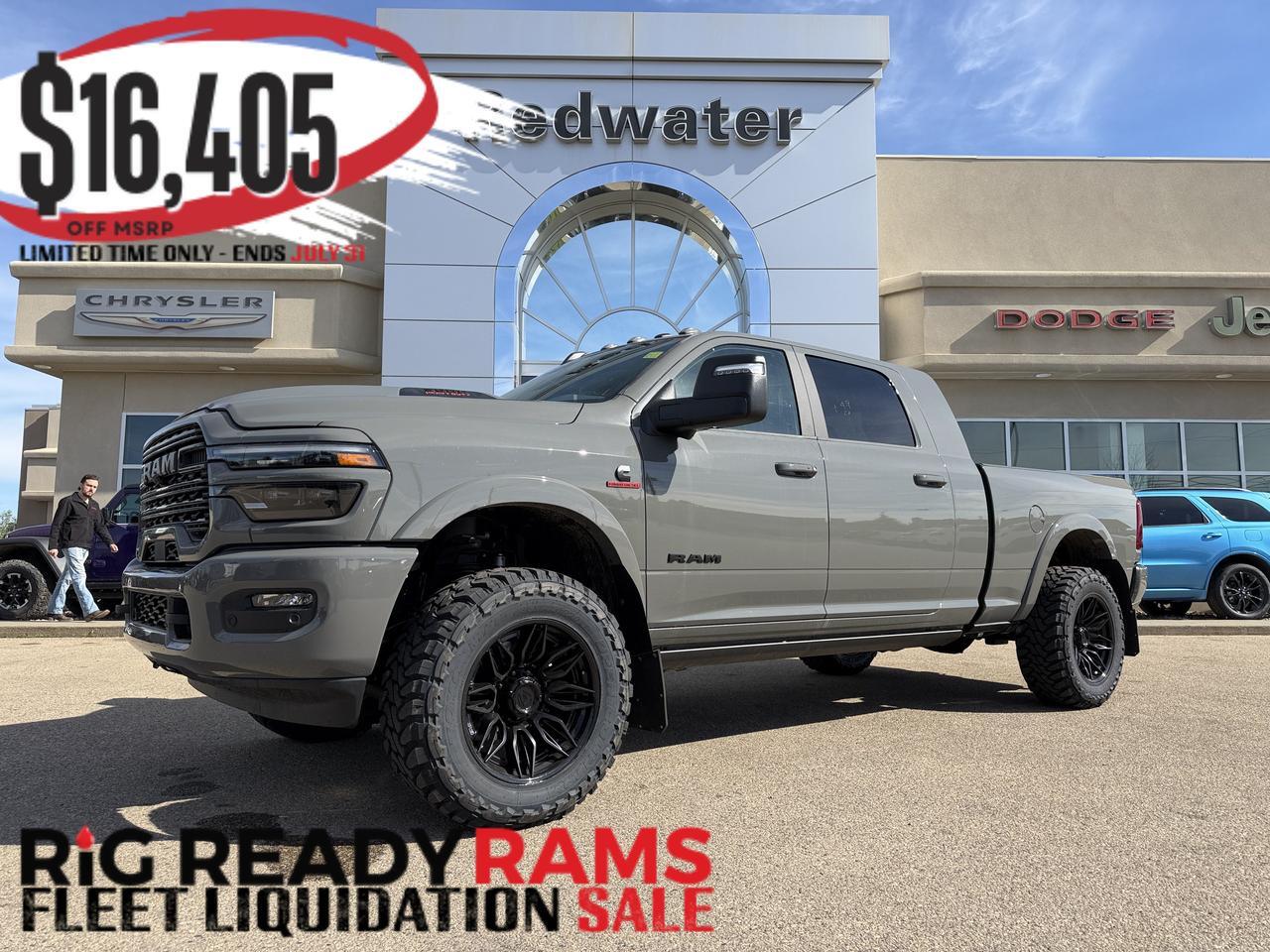 2026 Ram 3500 Limited Mega Cab 4x4 | Rig Ready Ram | Night Edition | Leather | NAV | Sunroof | 5th Wheel Prep
