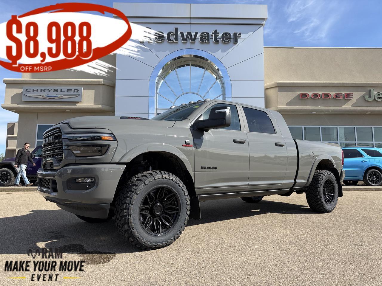 2026 Ram 3500 Limited Mega Cab 4x4 | Rig Ready Ram | Night Edition | Leather | NAV | Sunroof | 5th Wheel Prep