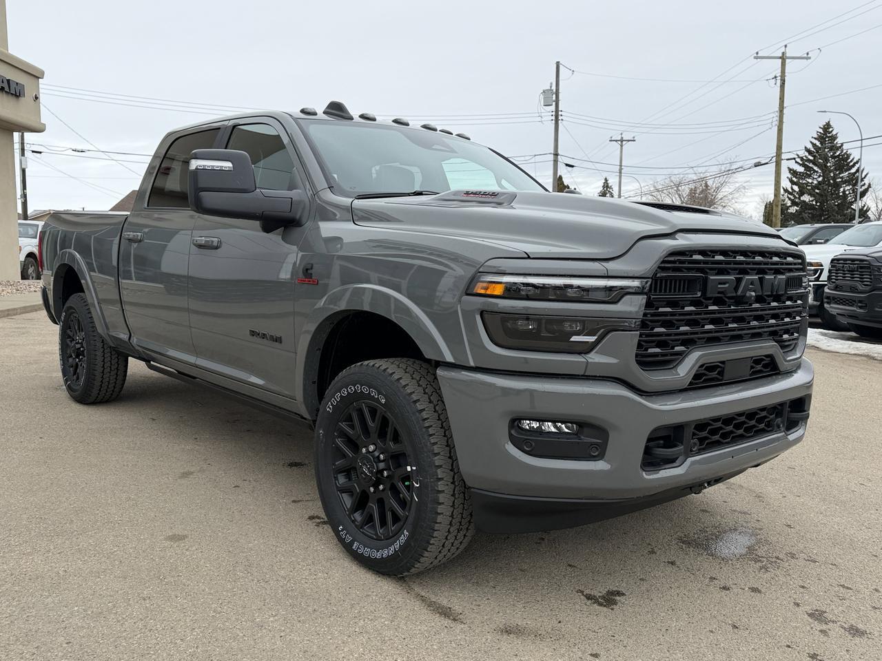 2026 Ram 3500 Limited Night Edition Crew Cab 4x4 | Cummins HO Diesel | 5th Wheel Prep | NAV | Bedliner Redwater AB