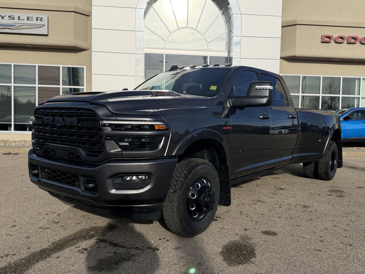2026 Ram 3500 Limited Night Edition Dually Crew Cab 4x4 | Cummins Diesel | Leather | Towing | Sunroof Redwater AB