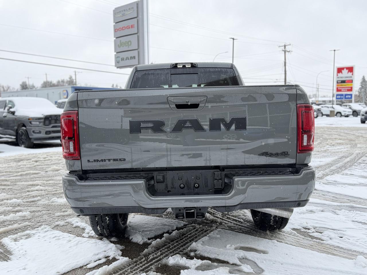 2026 Ram 3500 Limited Night Edition Mega Cab 4x4 l Rig ready Ram l 20&apos;&apos; Twitch Rims l Kick Back Flaps l 2&apos;&apos; Level Redwater AB