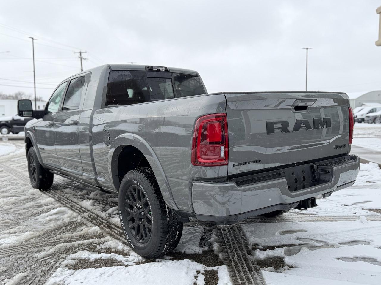 2026 Ram 3500 Limited Night Edition Mega Cab 4x4 l Rig ready Ram l 20&apos;&apos; Twitch Rims l Kick Back Flaps l 2&apos;&apos; Level Redwater AB