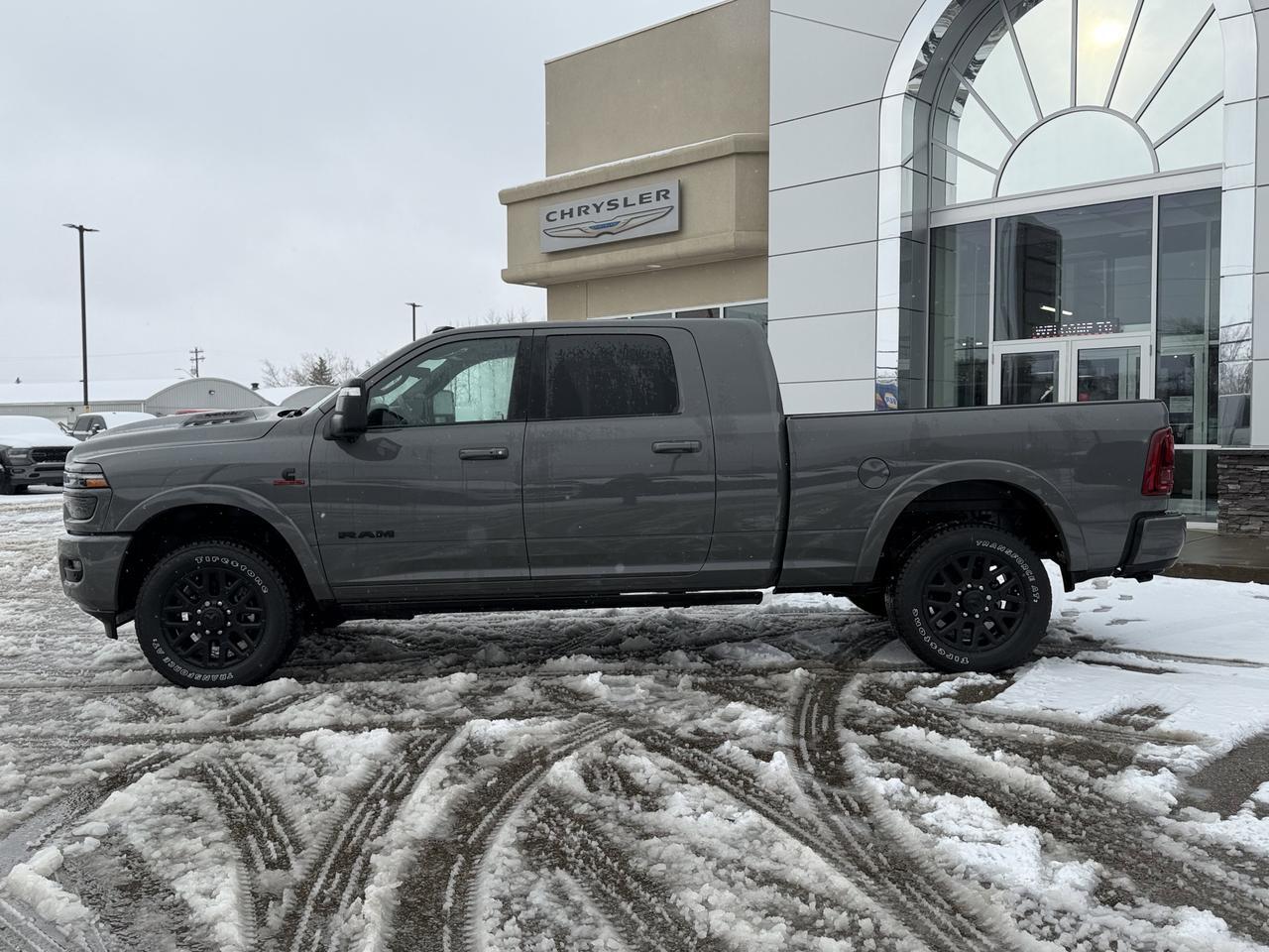 2026 Ram 3500 Limited Night Edition Mega Cab 4x4 l Rig ready Ram l 20&apos;&apos; Twitch Rims l Kick Back Flaps l 2&apos;&apos; Level Redwater AB