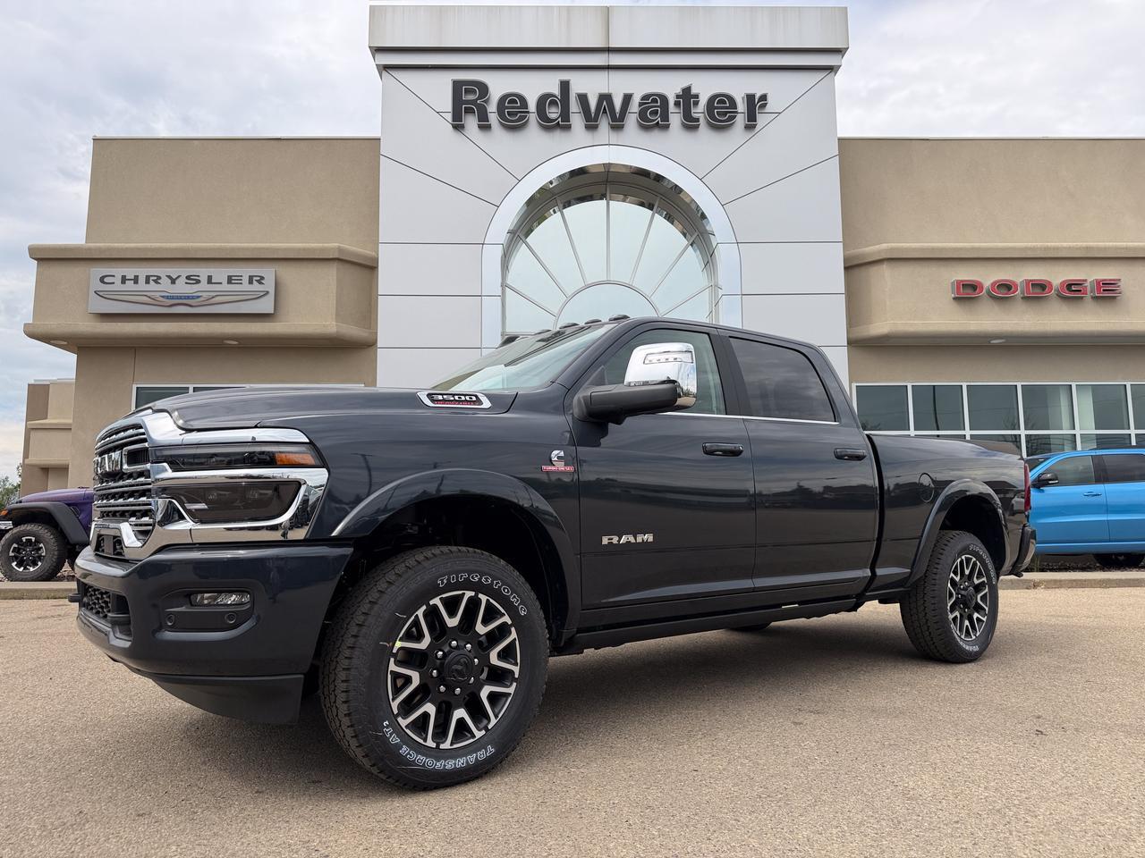 2026 Ram 3500 Longhorn Crew Cab 4x4 | Cummins Diesel | Mountain Brown Bison Interior | Forged Blue
