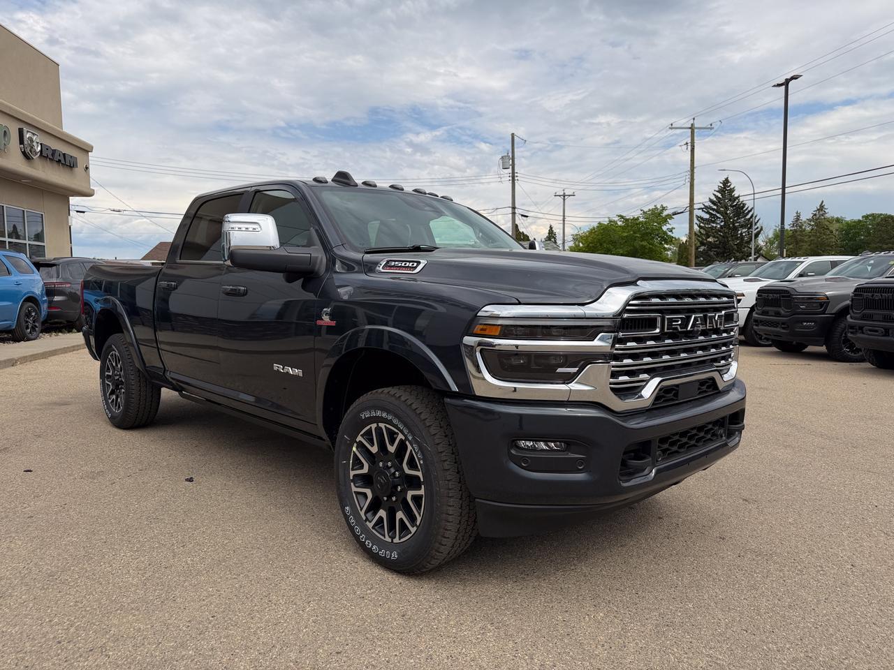 2026 Ram 3500 Longhorn Crew Cab 4x4 | Cummins Diesel | Mountain Brown Bison Interior | Forged Blue Redwater AB