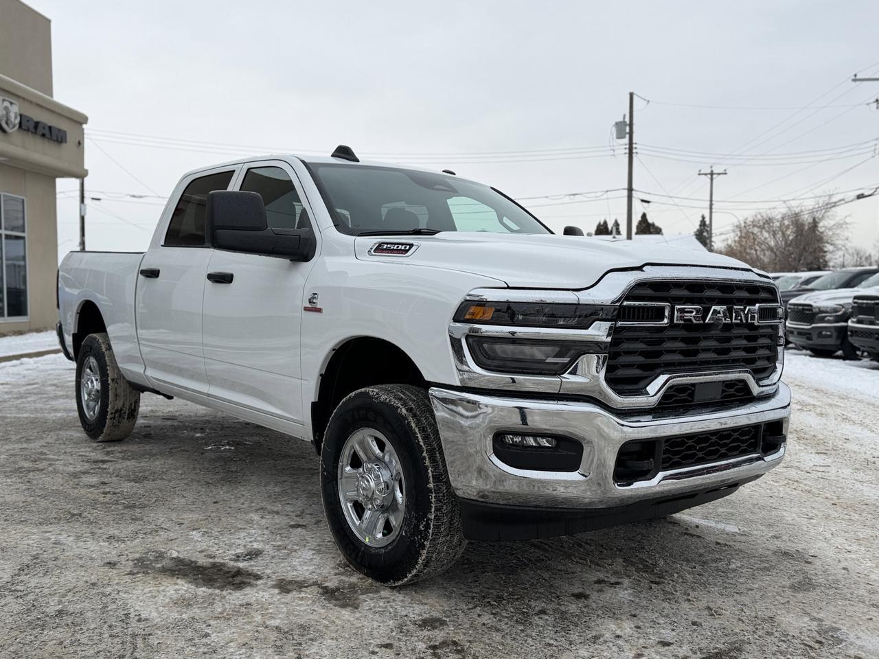2026 Ram 3500 Tradesman Crew Cab 4x4 | Cummins Diesel | Front Bench | Backup Camera | Towing Redwater AB