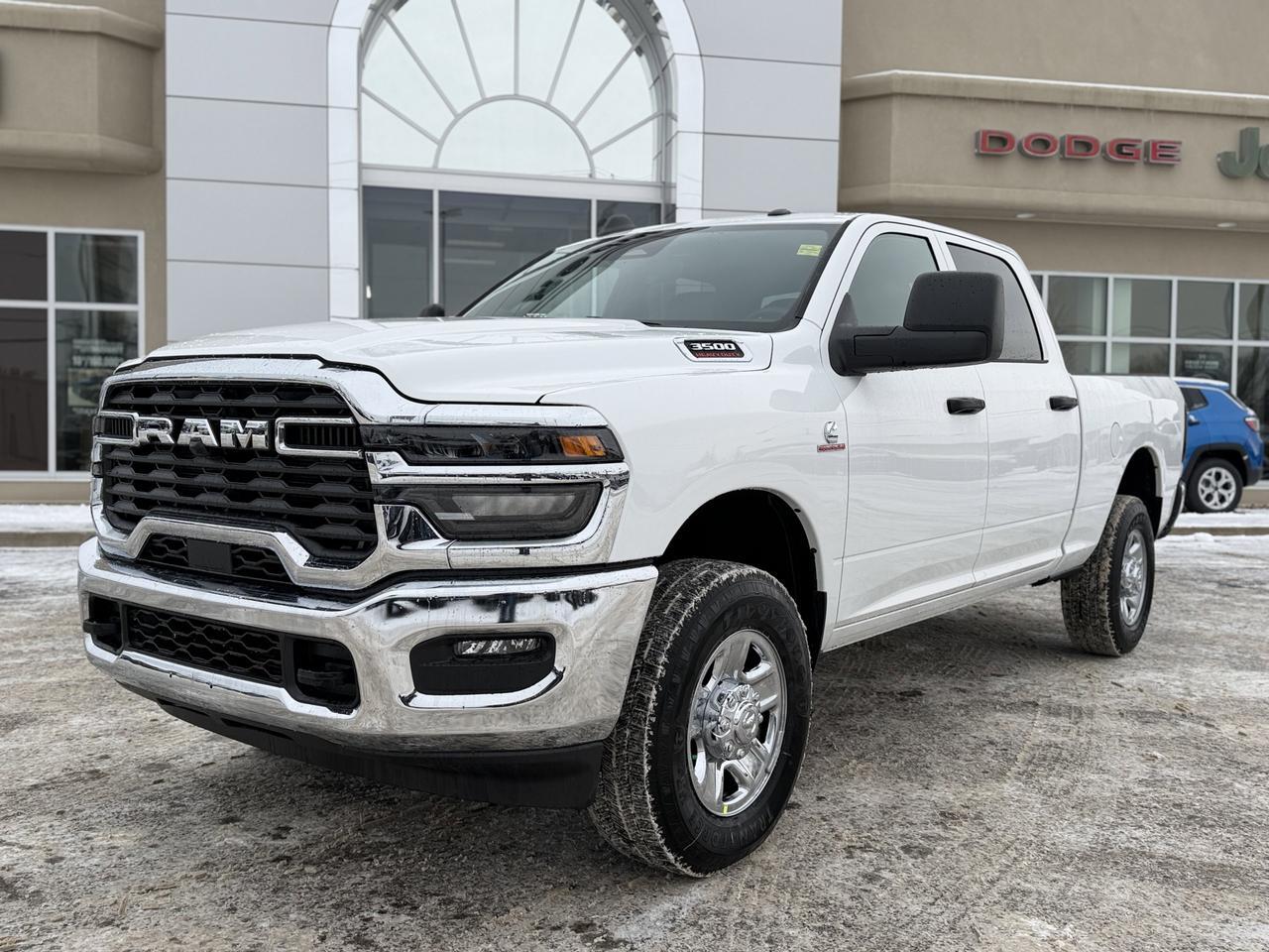 2026 Ram 3500 Tradesman Crew Cab 4x4 | Cummins Diesel | Front Bench | Backup Camera | Towing Redwater AB