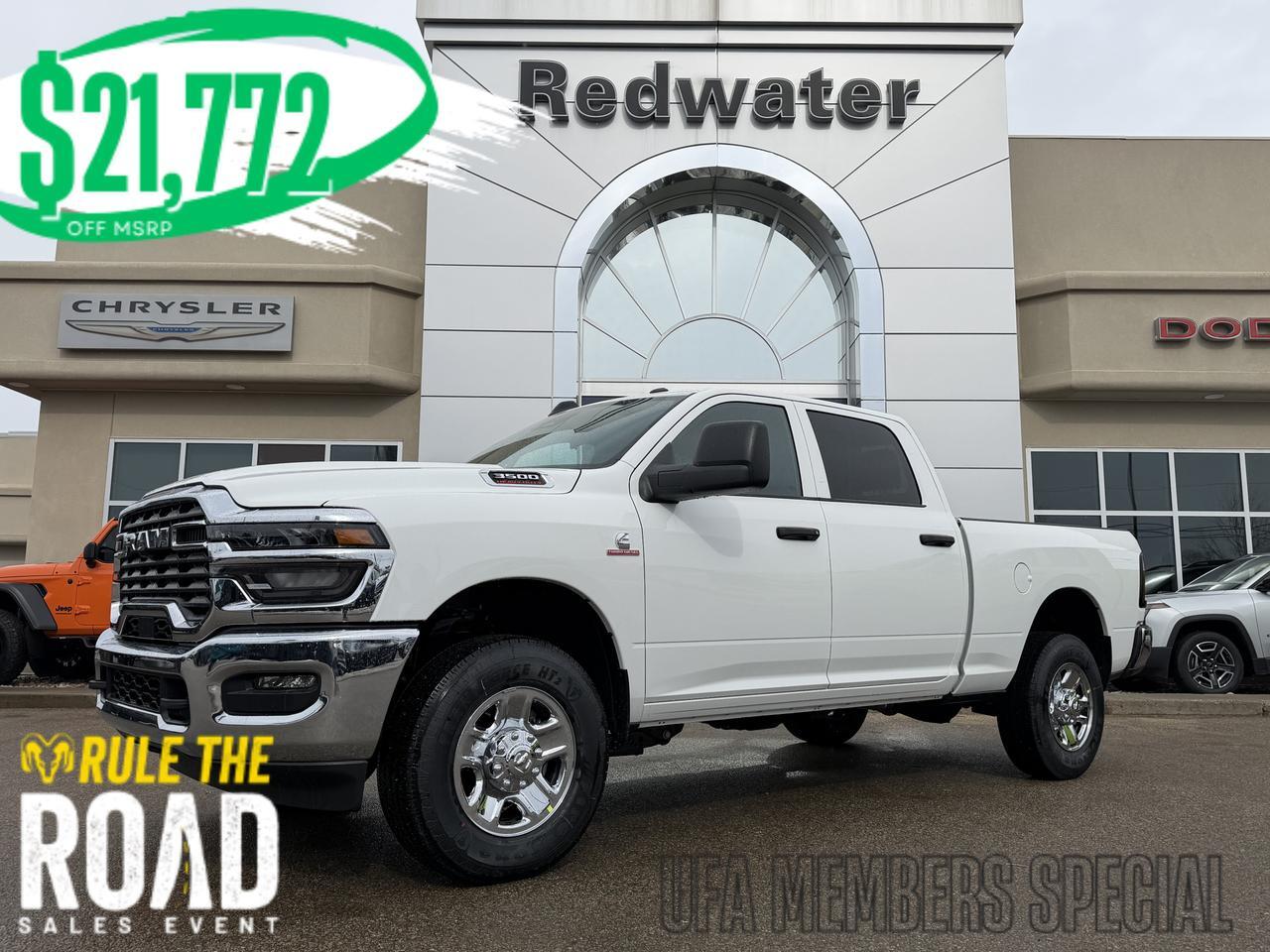 2026 Ram 3500 Tradesman Crew Cab 4x4 | Cummins Diesel | HD Towing | Front Bench | Backup Camera