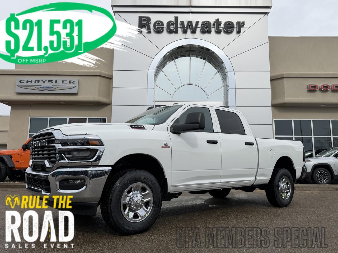 2026 Ram 3500 Tradesman Crew Cab 4x4 | Cummins Diesel | HD Towing | Front Bench | Backup Camera