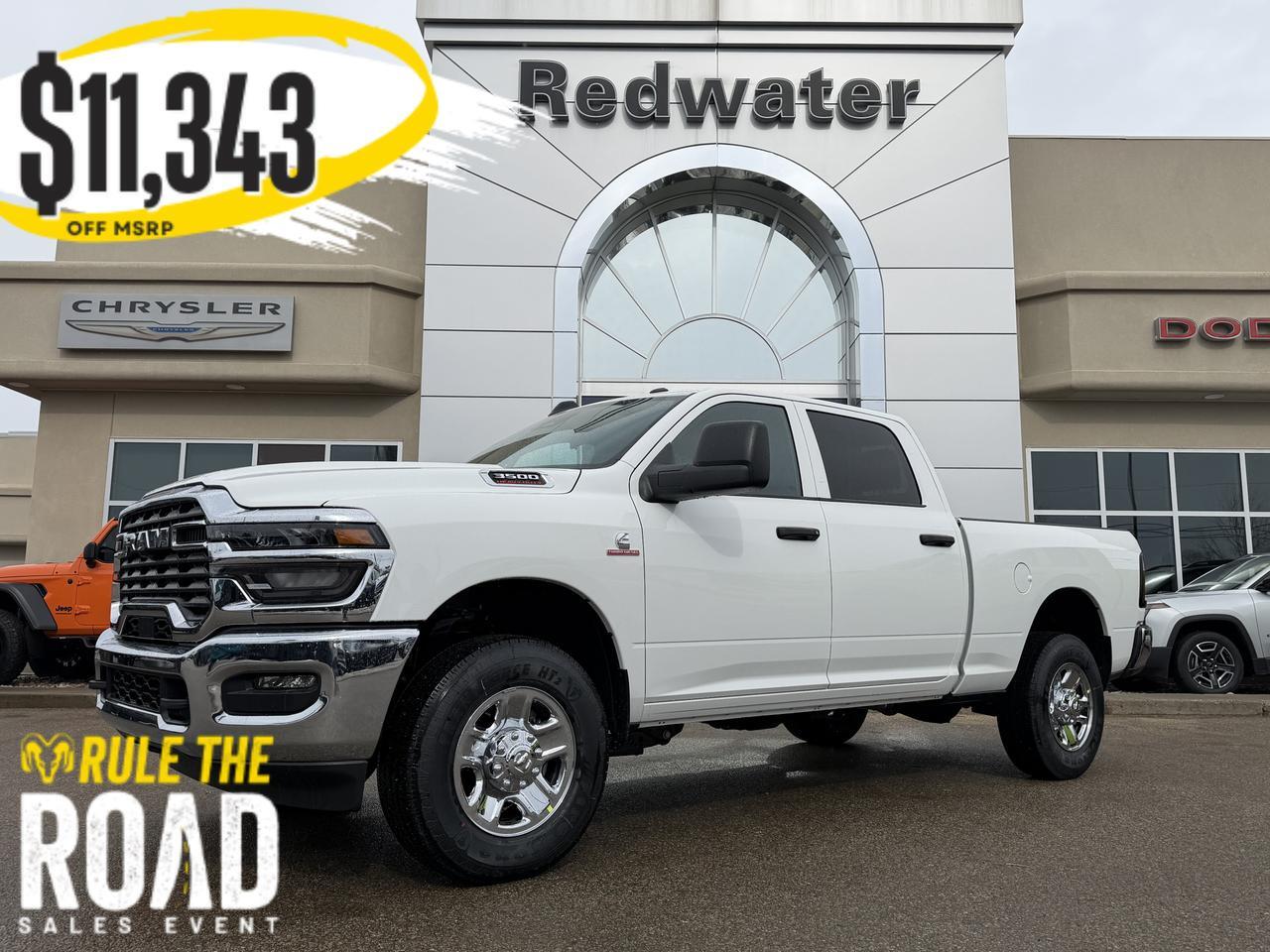 2026 Ram 3500 Tradesman Crew Cab 4x4 | Cummins Diesel | HD Towing | Front Bench | Backup Camera