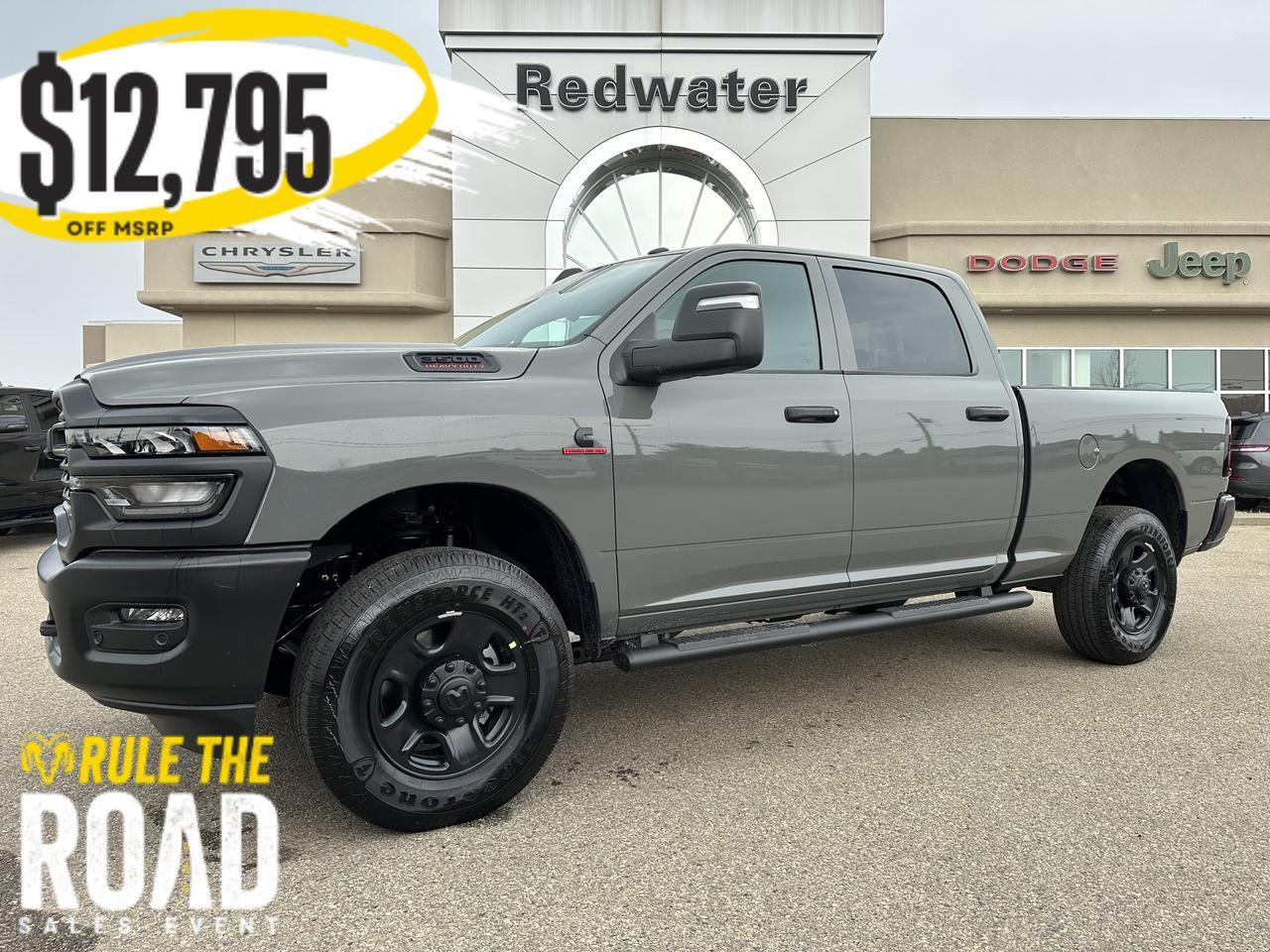 2026 Ram 3500 Tradesman Crew Cab 4x4 | Turbo Diesel | Ceramic Grey | NAV | 12IN Display | Towing Ready