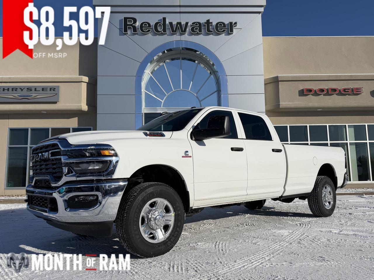 2026 Ram 3500 Tradesman Crew Cab 4x4 Long Box| Cummins Diesel | 12IN Touchscreen | NAV | Backup Camera | HD Towing