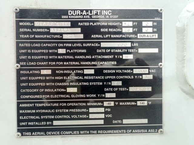 2026 Ram 5500 4x4 Crew Cab Dur-A-Lift DTAX2-42FP 47' Working Height Bucket Truck Homestead FL