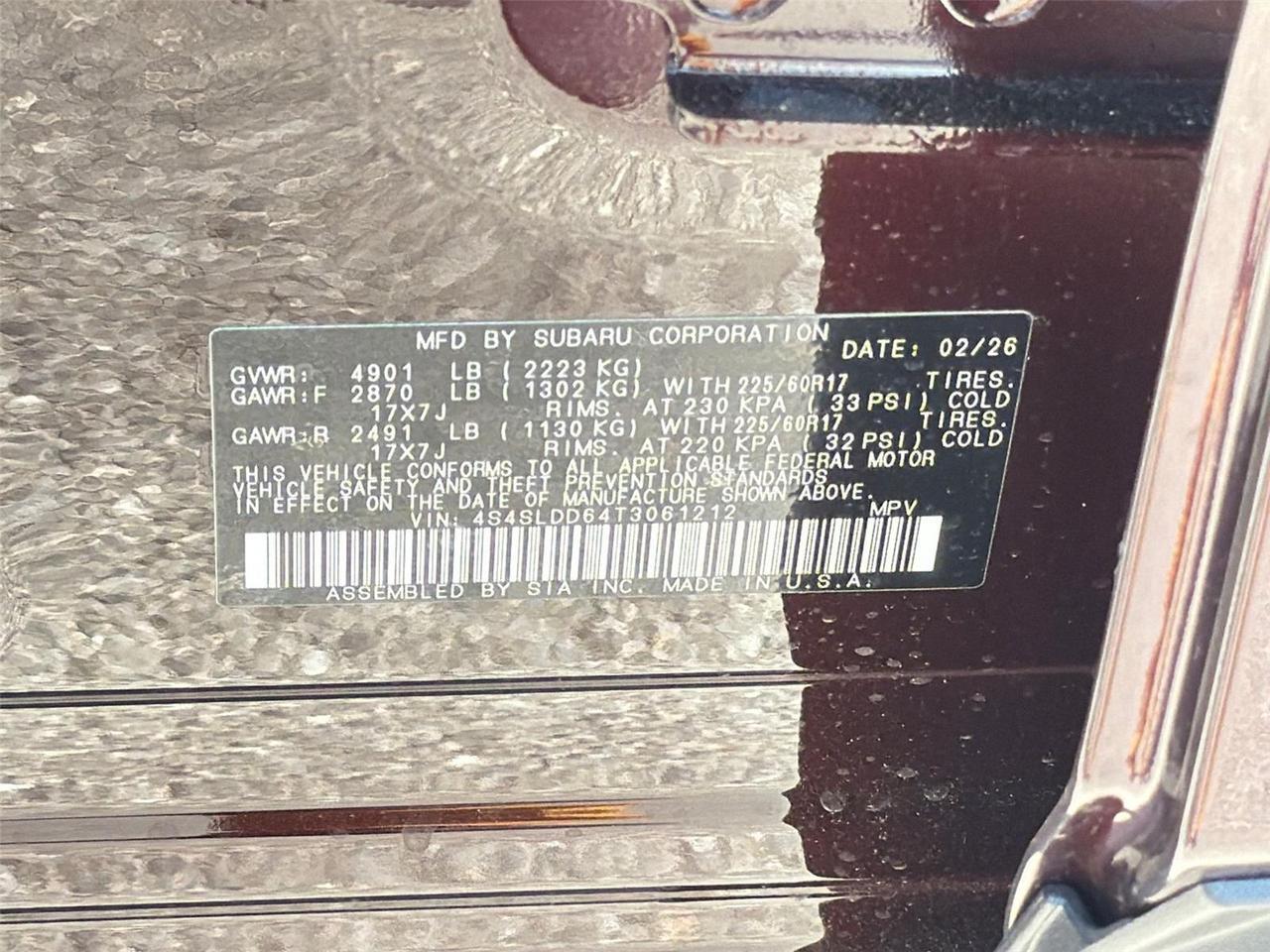 2026 SUBARU No Model Hagerstown MD