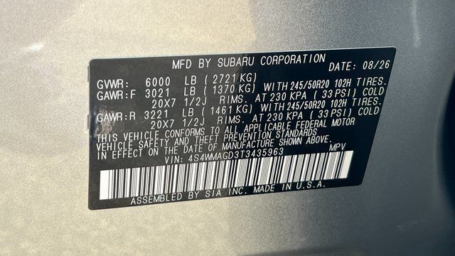 2026 Subaru ASCENT Limited 7-Passenger Fredericksburg VA