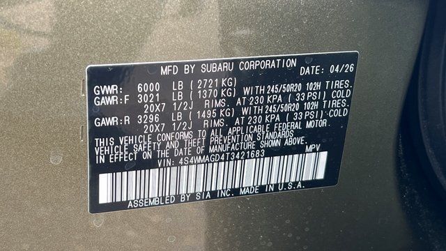 2026 Subaru ASCENT Limited 7-Passenger Fredericksburg VA