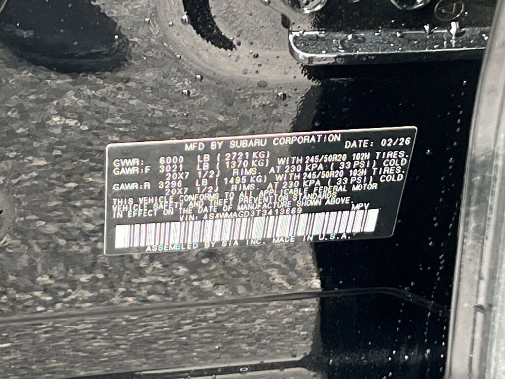 2026 Subaru ASCENT Limited 7-Passenger Hagerstown MD