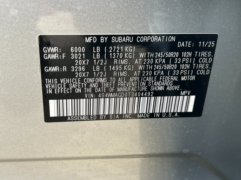 2026 Subaru ASCENT Limited 7-Passenger Springfield VA