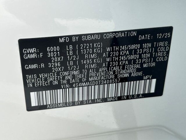 2026 Subaru ASCENT Limited 7-Passenger Springfield VA