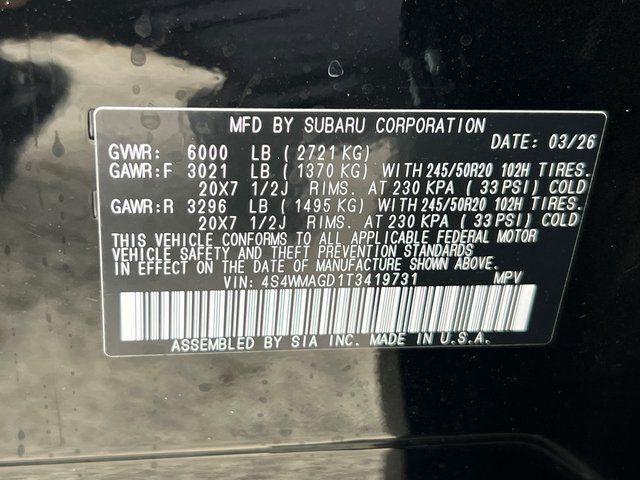 2026 Subaru ASCENT Limited 7-Passenger Springfield VA