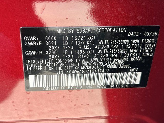 2026 Subaru ASCENT Limited 7-Passenger Springfield VA