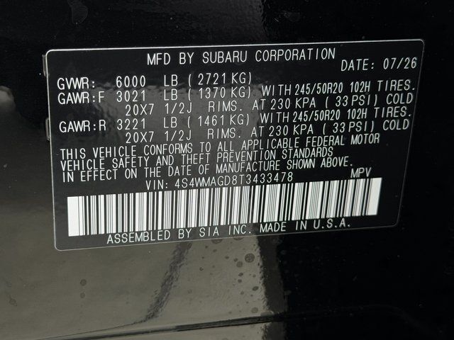2026 Subaru ASCENT Limited 7-Passenger Springfield VA