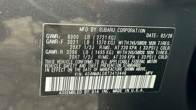 2026 Subaru ASCENT Onyx Edition Touring 7-Passenger Fredericksburg VA