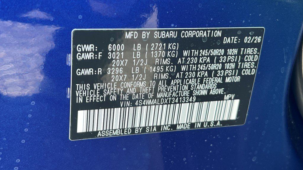 2026 Subaru ASCENT Onyx Edition Touring 7-Passenger Fredericksburg VA