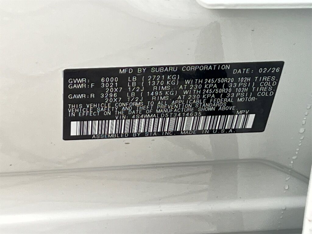 2026 Subaru ASCENT Onyx Edition Touring 7-Passenger Hagerstown MD