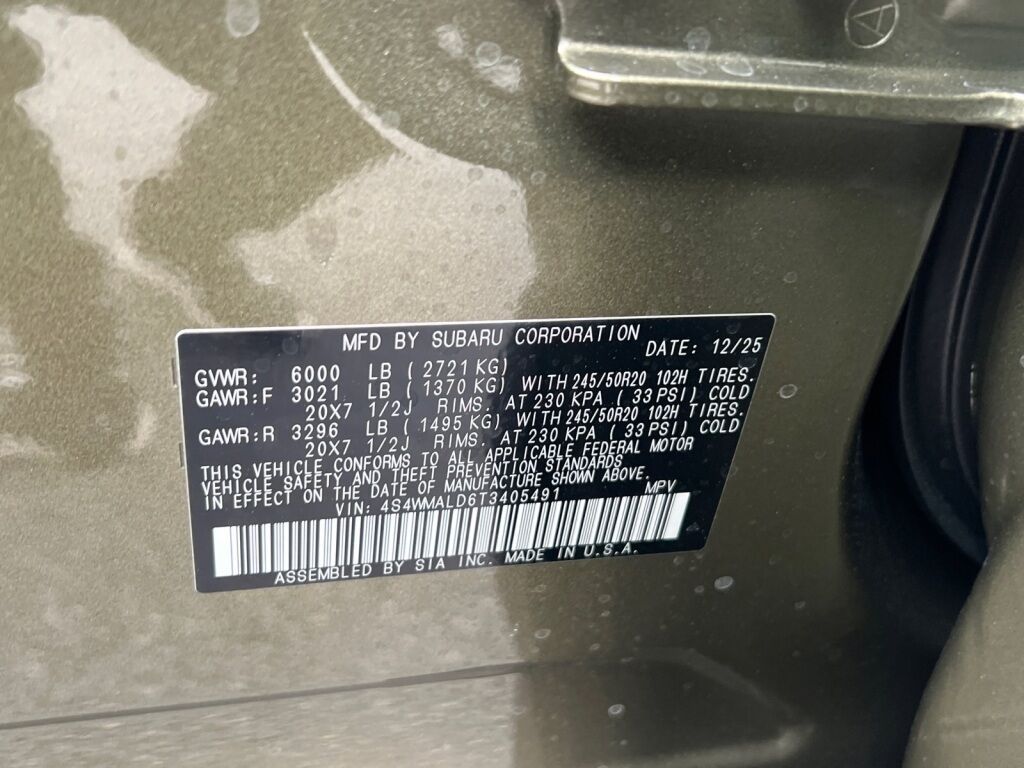 2026 Subaru ASCENT Onyx Edition Touring 7-Passenger Hagerstown MD