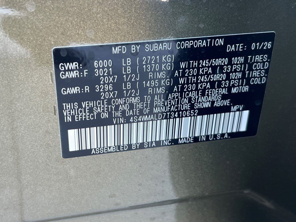 2026 Subaru ASCENT Onyx Edition Touring 7-Passenger Springfield VA