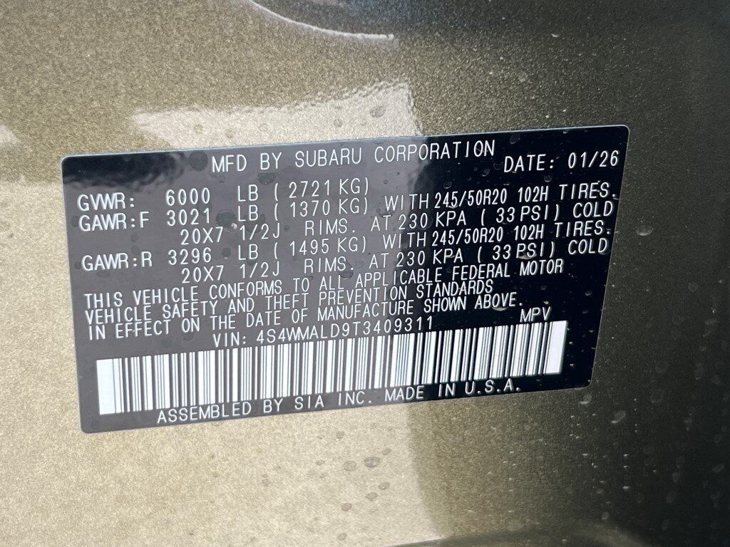 2026 Subaru ASCENT Onyx Edition Touring 7-Passenger Springfield VA