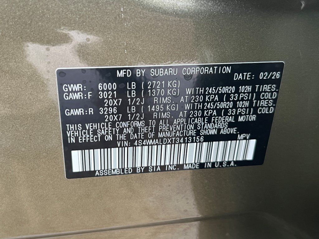 2026 Subaru ASCENT Onyx Edition Touring 7-Passenger Springfield VA