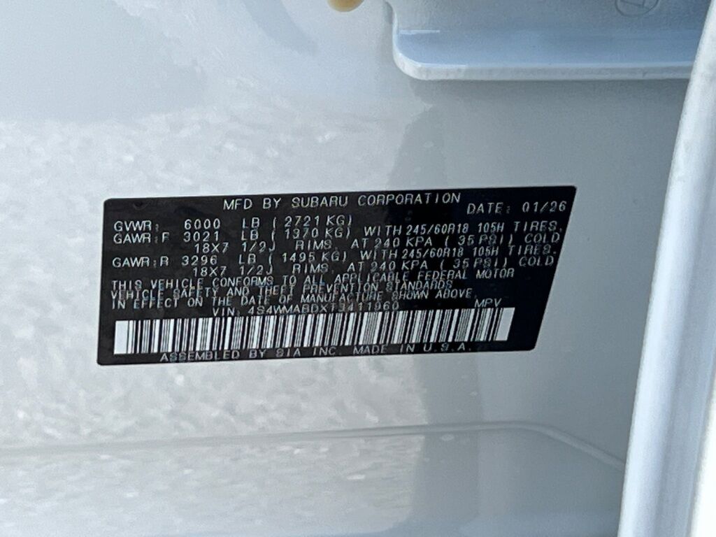 2026 Subaru ASCENT Premium 7-Passenger Hagerstown MD