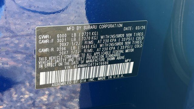 2026 Subaru ASCENT Touring 7-Passenger Fredericksburg VA