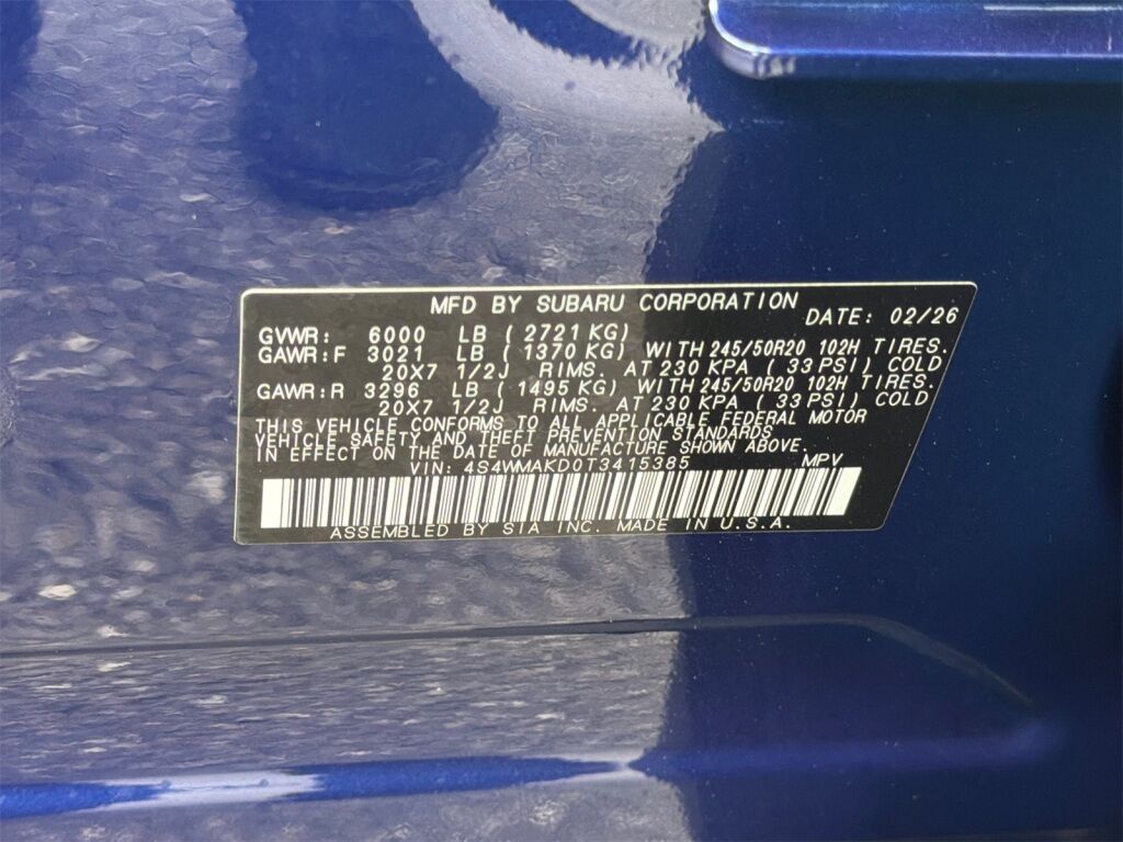 2026 Subaru ASCENT Touring 7-Passenger Hagerstown MD