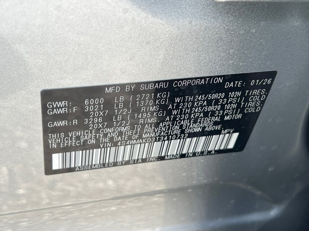 2026 Subaru ASCENT Touring 7-Passenger Hagerstown MD