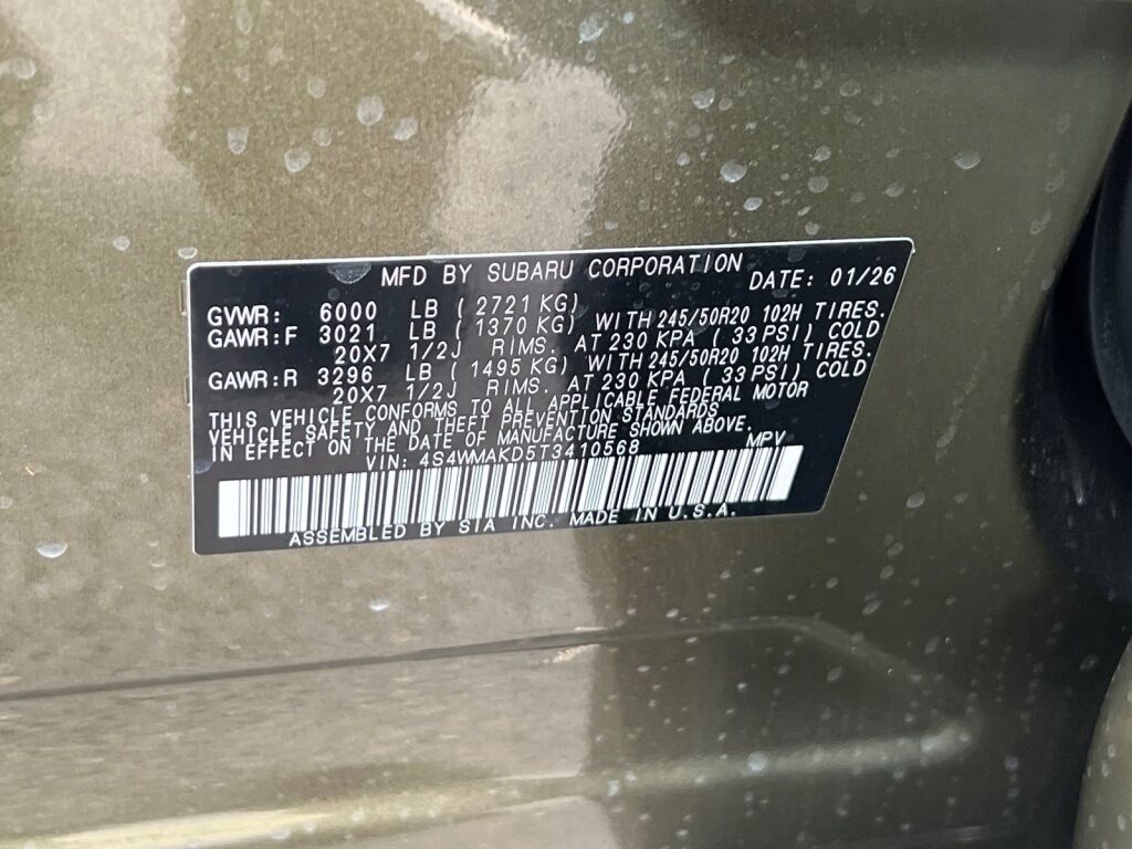 2026 Subaru ASCENT Touring 7-Passenger Hagerstown MD