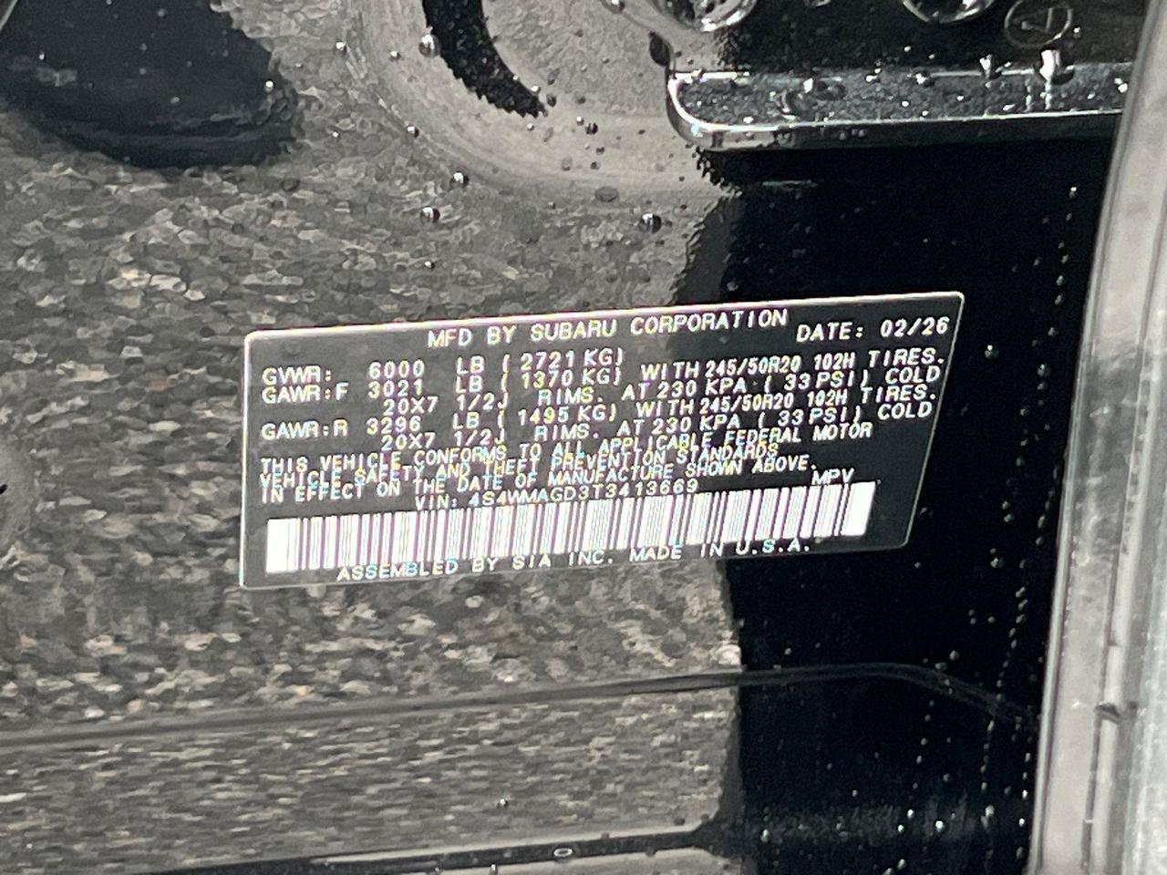 2026 Subaru Ascent Limited Hagerstown MD