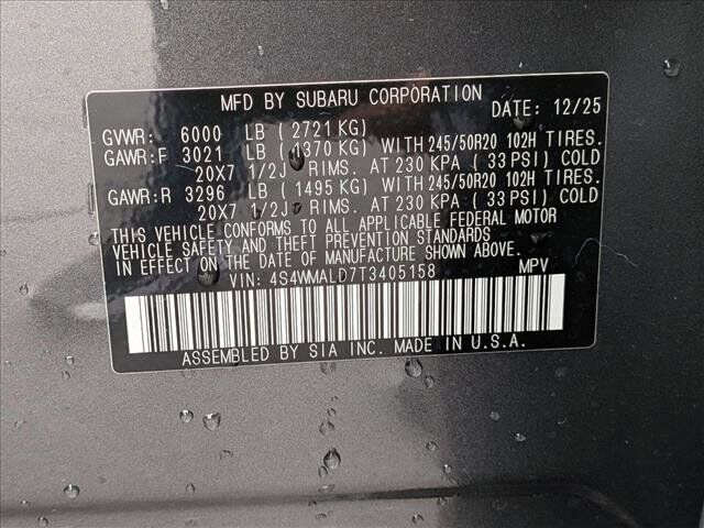 2026 Subaru Ascent Onyx Edition Touring Roseville CA