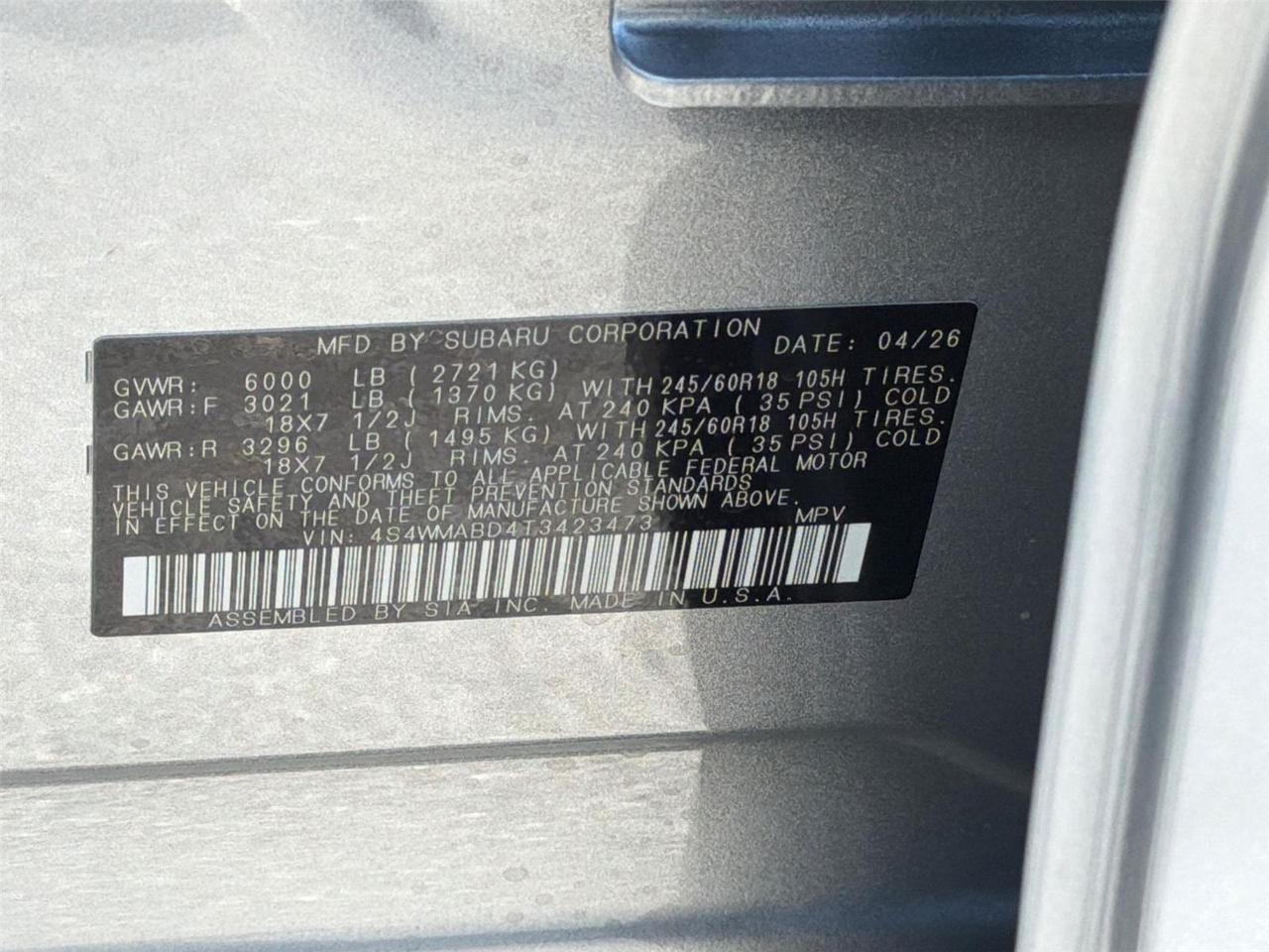 2026 Subaru Ascent Premium Hagerstown MD