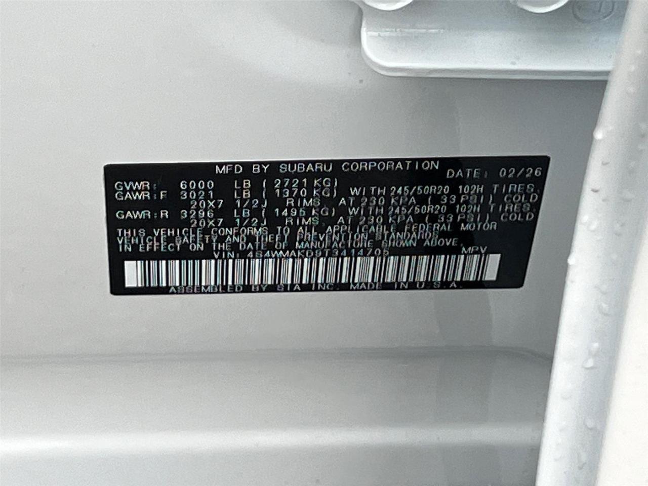 2026 Subaru Ascent Touring Hagerstown MD