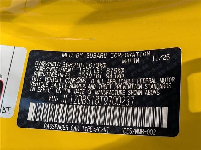 2026 Subaru BRZ Series.Yellow Roseville CA