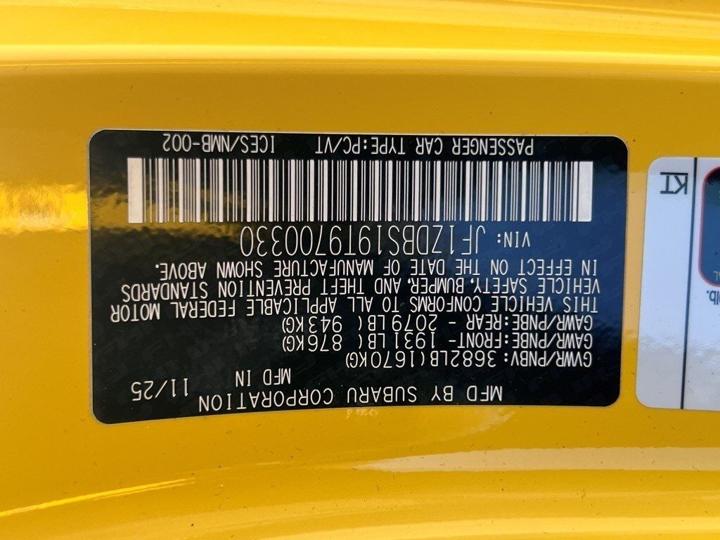 2026 Subaru BRZ Series.Yellow Springfield VA