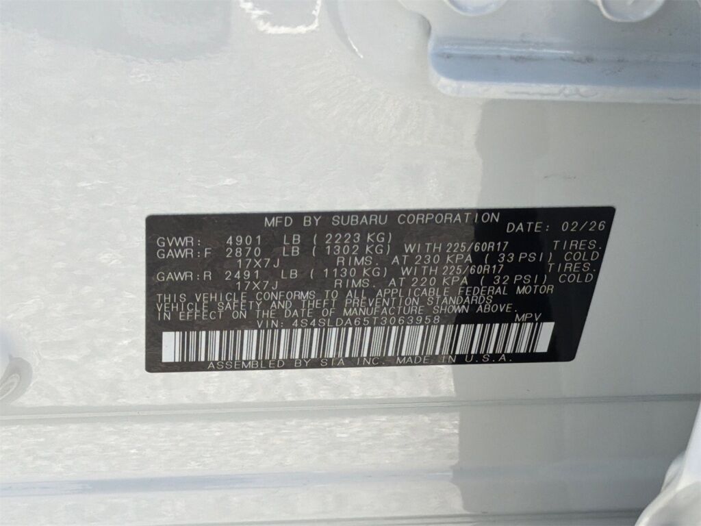 2026 Subaru FORESTER Standard Model Hagerstown MD