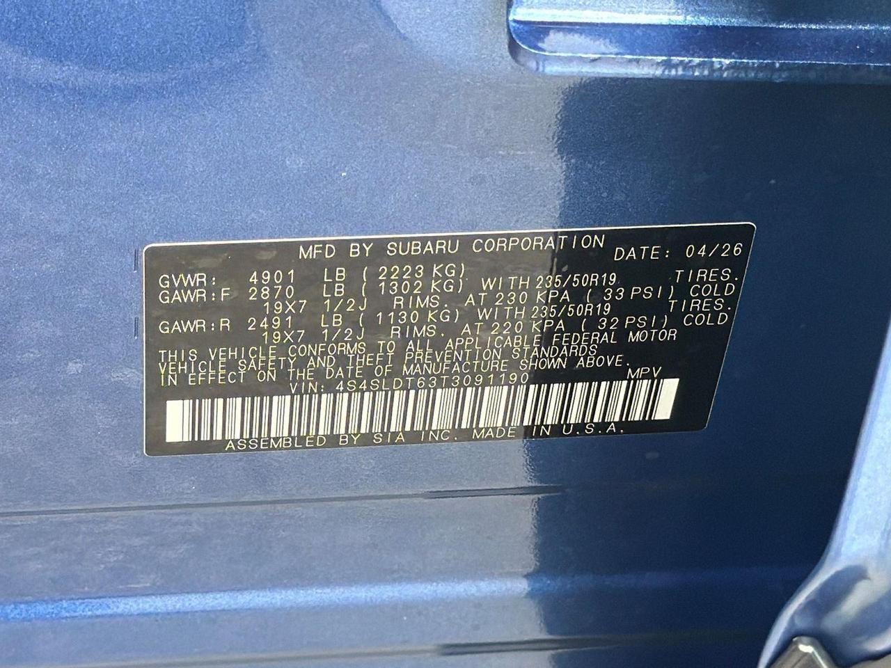 2026 Subaru Forester Touring Hagerstown MD