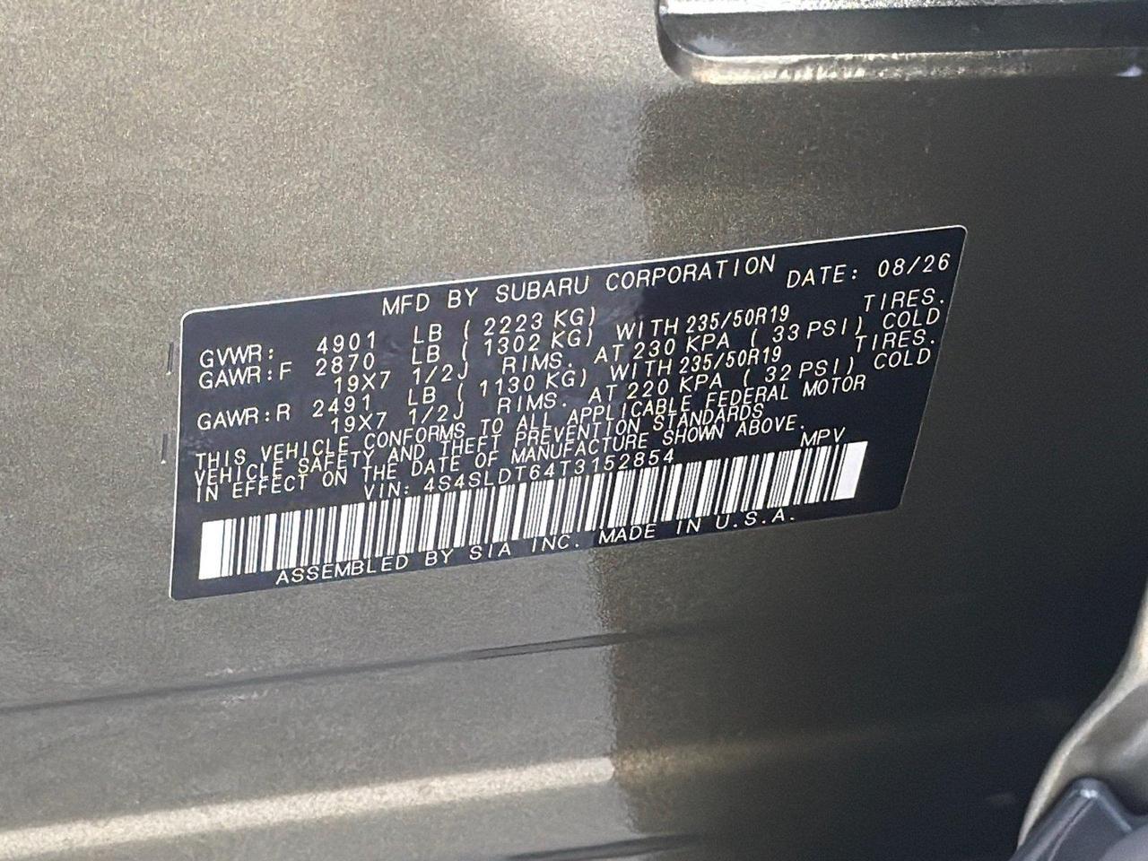 2026 Subaru Forester Touring Hagerstown MD