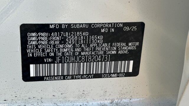 2026 Subaru IMPREZA RS Fredericksburg VA