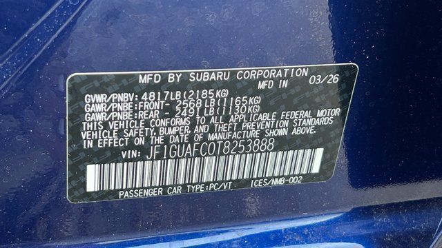 2026 Subaru IMPREZA Sport Fredericksburg VA