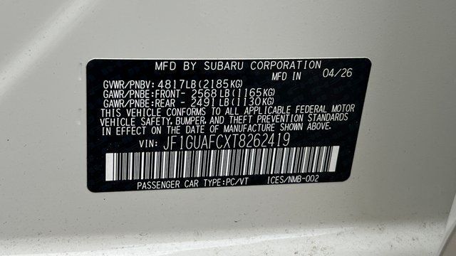 2026 Subaru IMPREZA Sport Fredericksburg VA